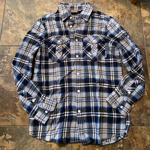 Merrell plaid medium weight plaid button down